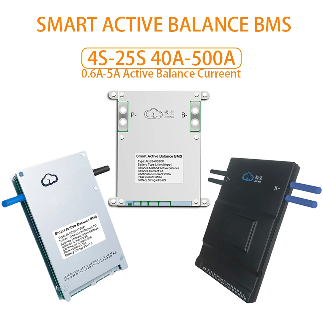 Active Balance Jikong 4S 8S 16S 20S 24S Lifepo4 BMS 100A 150A 200A LiFePO4 DALY JBD Smart JK BMS 16S 280ah view 5
