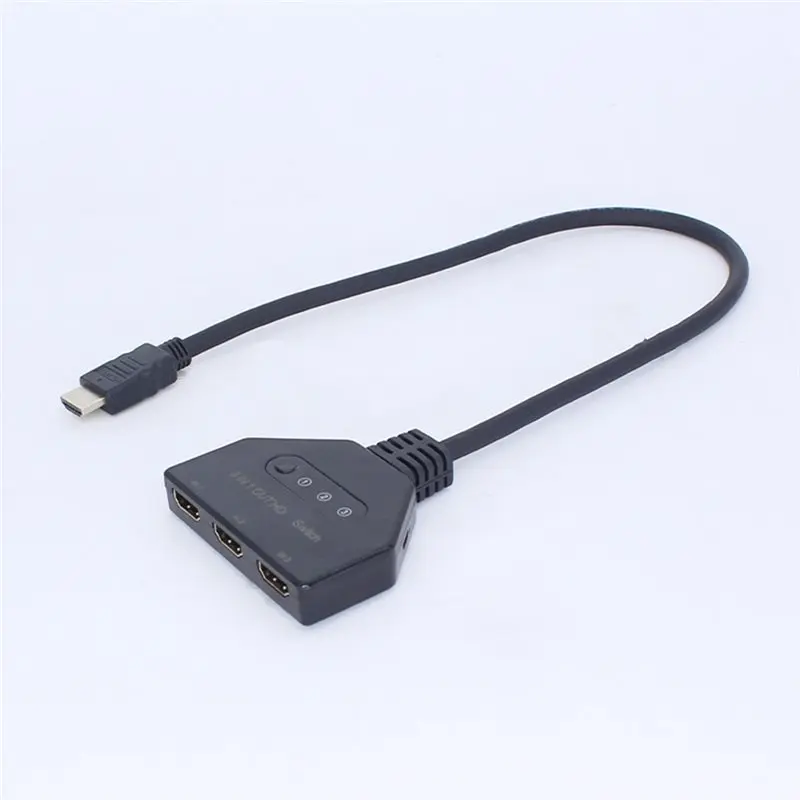 DT21 -Compatible Switcher 3-in-1-Out 4K30HZ Monitor Divider & Splitter for Computer Screen Expander