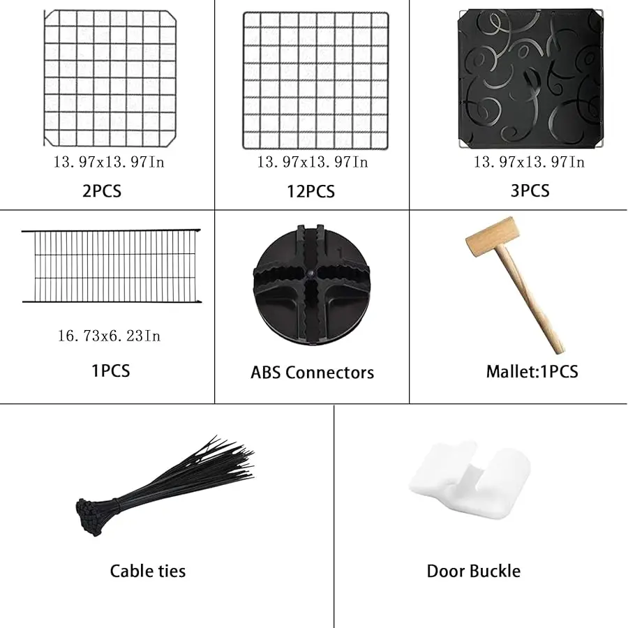 

DIY Cat Cage,Pet Playpen Indoor, Detachable Metal Wire Small Animal Cages, 2-Tier Crate Large Exercise Place, Kitten Enclosures