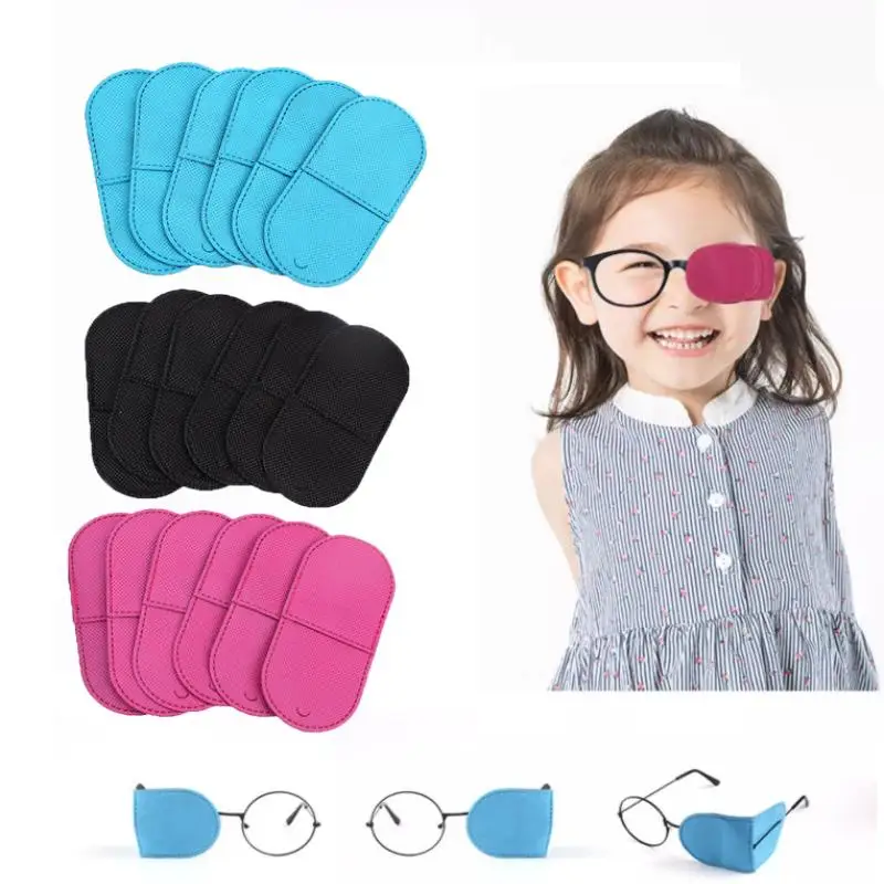 6Pcs Eye Patch Amblyopia Eyeglasses Patches Eyeshade Kid Strabismus Treatment Vision Care For Girl Boy Eye Pad