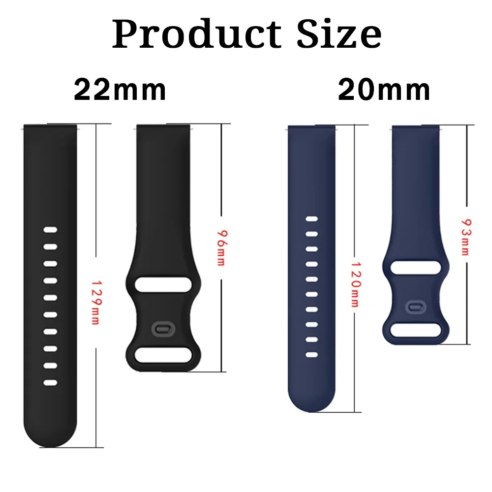 20/22mm Silicone Sports Band For Garmin Forerunner 165 265 570 255 Venu SQ 3 2 Vivoactive 4 5 6 Soft Bracelet For AMAZFIT BIP6 5 view 6