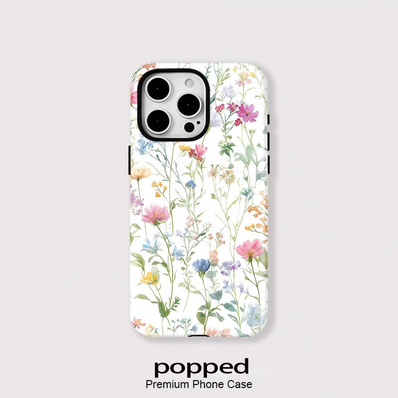 Funda de Teléfono Mate de Lujo con Patrón Floral para iPhone 16 Pro Max 15 14 Plus 11 12 13, Compatible con Carga Inalámbrica MagSafe