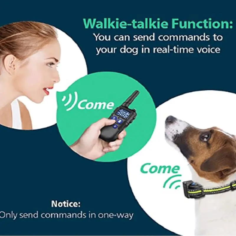 2000m Walkie-Talkie Pet Dog Training Collar Electric Shock Vibration Models Training Collars for Large Middle Small Dog