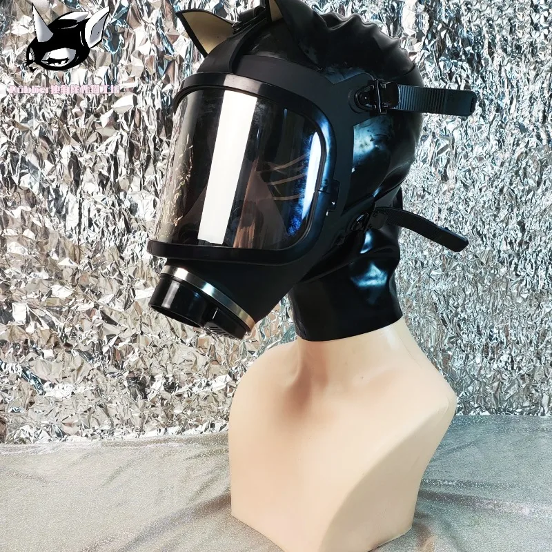 Arc silver-plated large-field gas mask, new full-face mask silver-plated lens single-lens cosplay prop