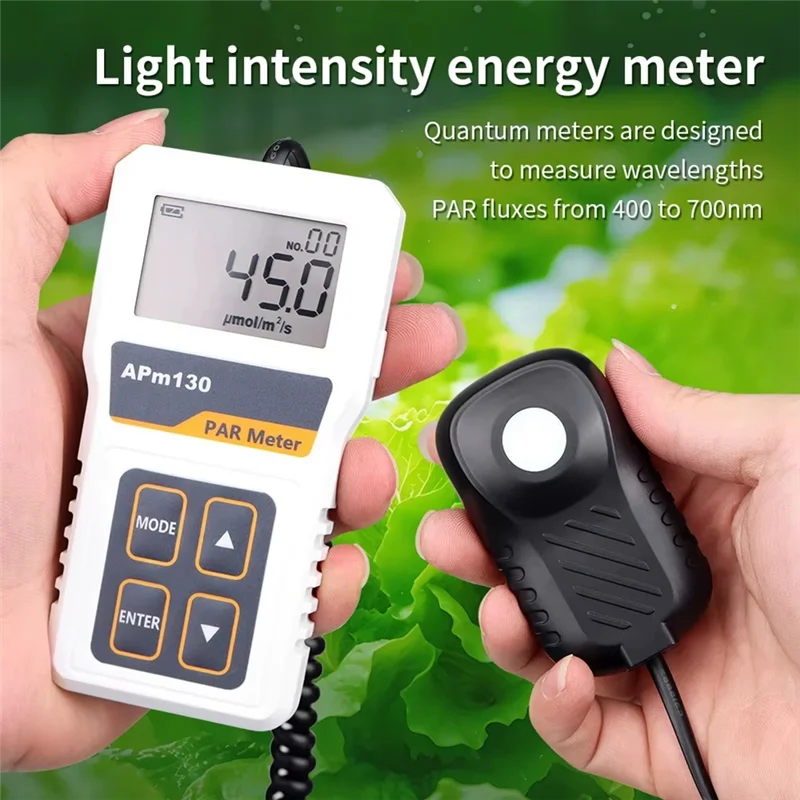 

FYBL-APM130 Quantum PAR Meter For Plants Greenhouse, High Precision Light Intensity PPFD Tester With Spectral Range 400-700Nm