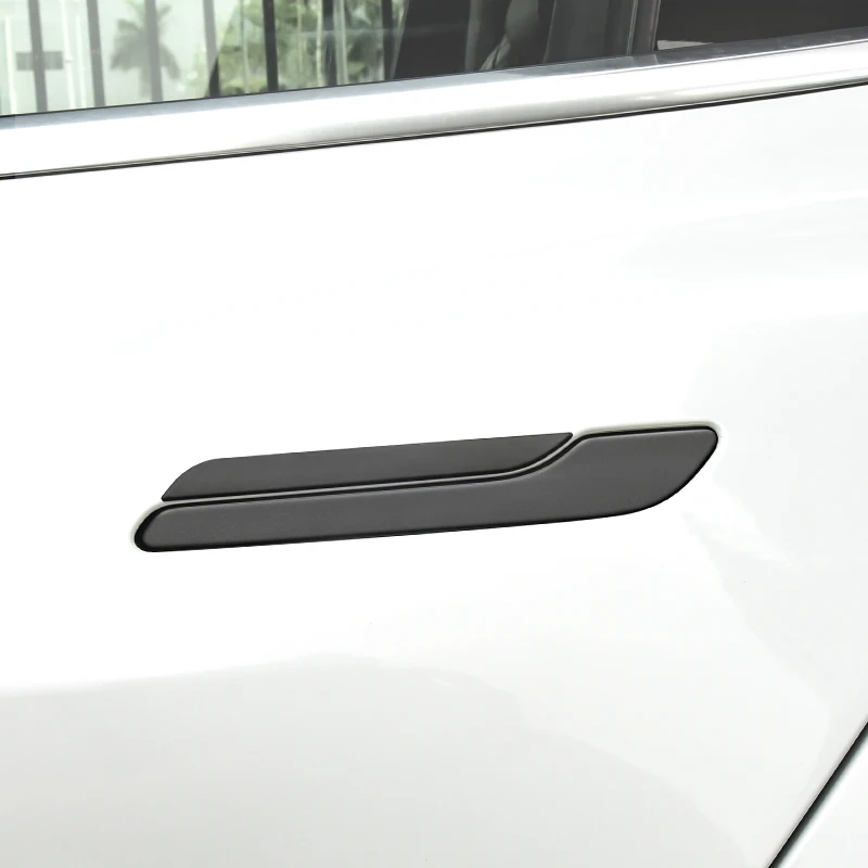 

4PCS Door Handle Wrap Cover Protector Stickers For Tesla Model 3 Y Black 304 Stainless Steel Car Exterior Styling Accessories