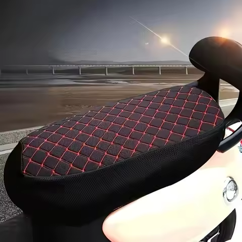 Motorcycle Seat Cover Breathable Non-Slip Grid Pattern Seat Motor Scooter Seats Cushion Sunproof Pad Cushion Seat Cover