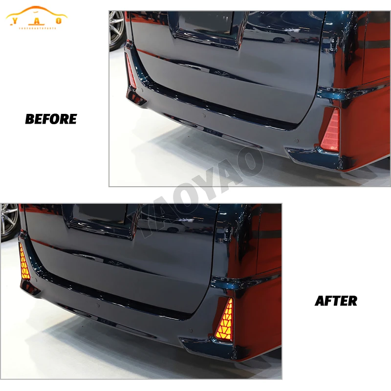 For Toyota NOAH VOXY 80 Series Car LED Rear Fog Lamp Bumper Light Auto Brake+Daylight+Turn Signals Dancing Brake light