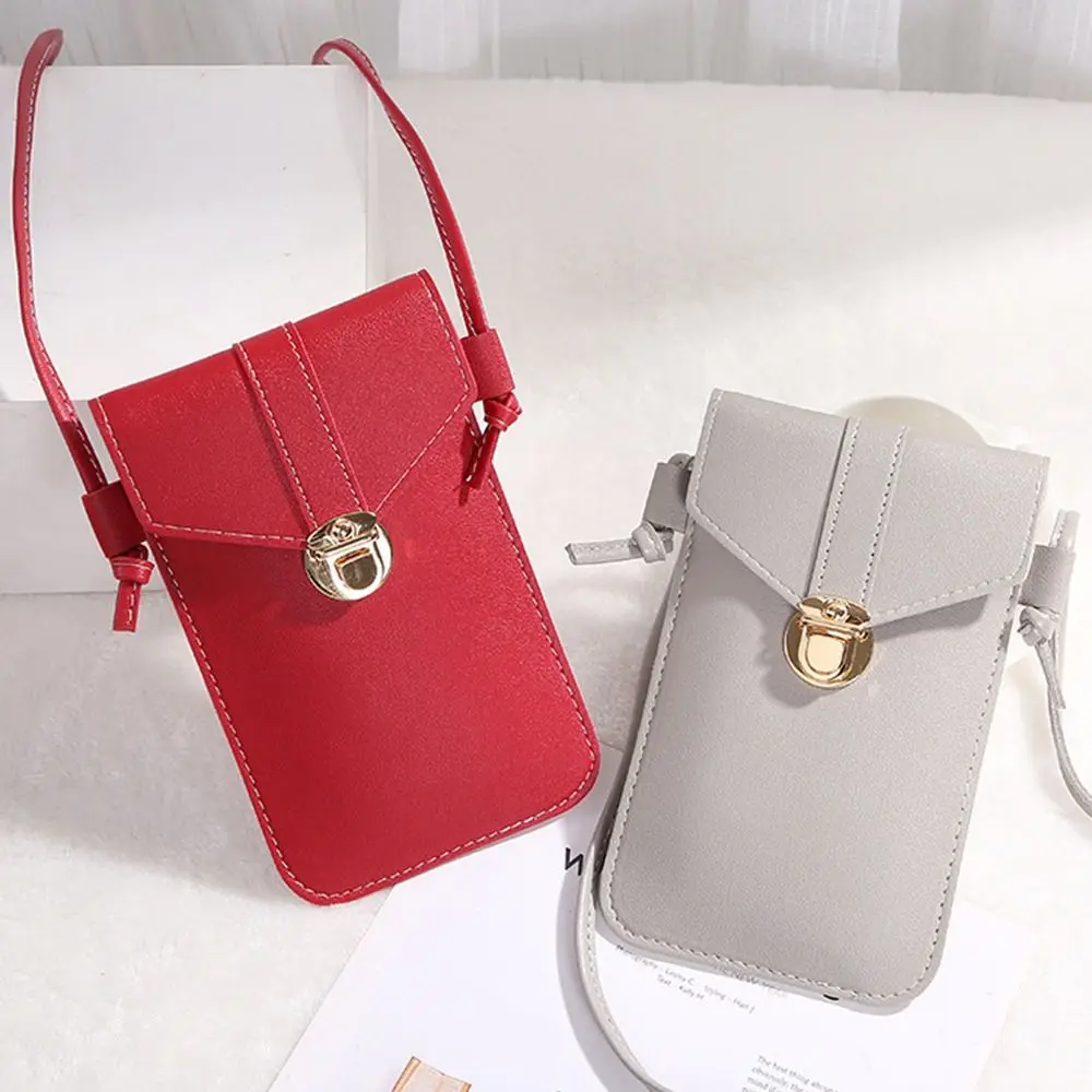 Touch Screen Cell Phone Purse Smartphone Wallet PU Leather Shoulder Strap Handbag Fashion Mobile Wallet