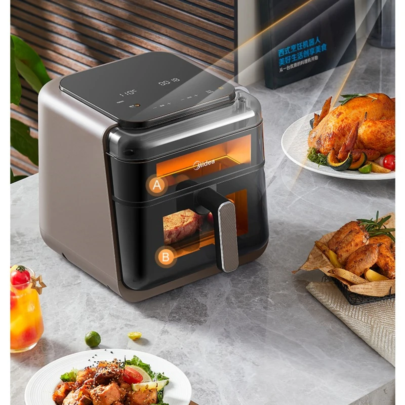 Freidora De Aire asador De Vapor De gran capacidad Combo De vapor y asado horno eléctrico doméstico 6.5L Freidora De Aire Horno Electrico