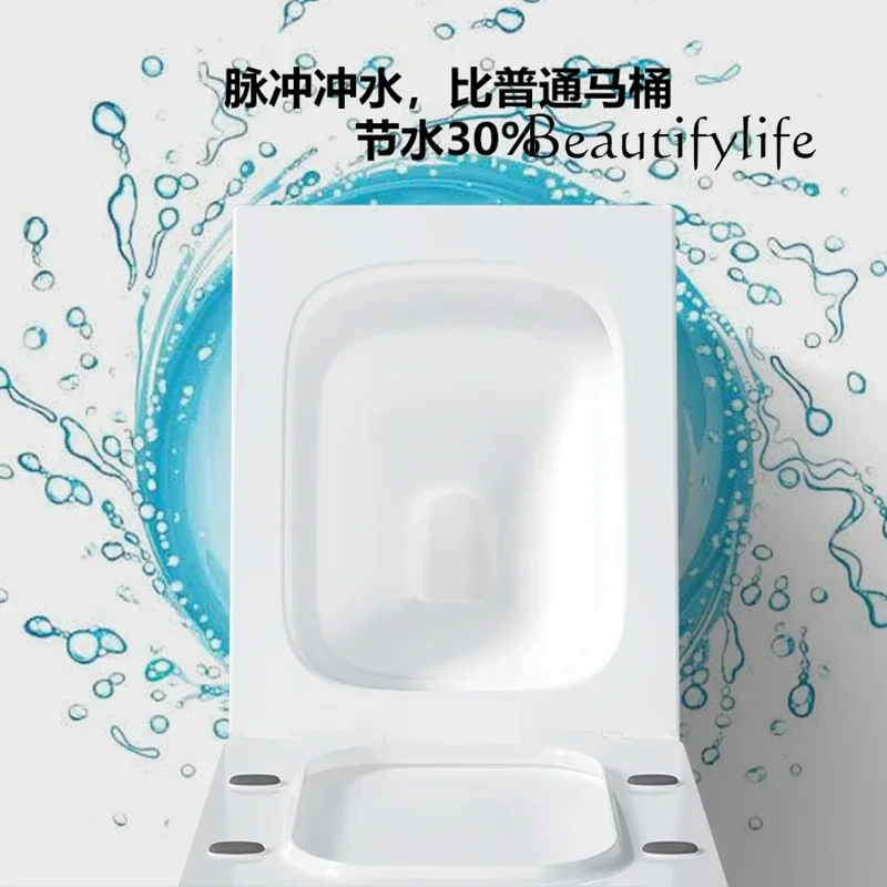 

BJ FKSmall Apartment Diamond Black Pulse Toilet Household Toilet Siphon Water-saving Color Creativity