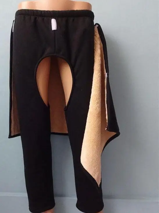 

Пижамы из чистого хлопка для мужчин и женщин, для лежачих больных, для домашнего использования, при недержании, с открытым шаговым швом