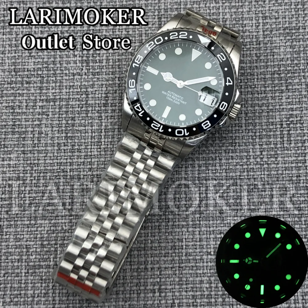 LARIMOKER 36mm38mm40mmNH35A Men's Watch Orange Green Yellow Bule Dial Sapphire Glass Stainless Steel Strap