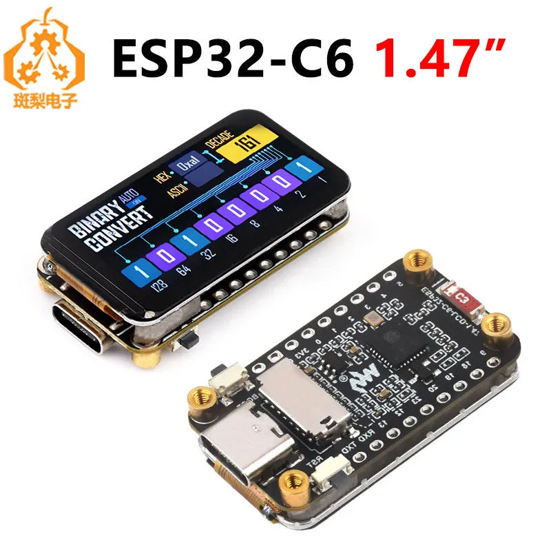 ESP32 C6 Development Board 1.47-inch LCD Display 172x320 with RGB Light SD Slot Compatible with Arduino