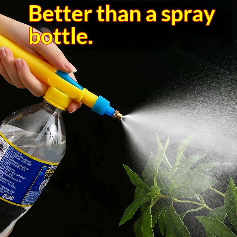 Manual Spray Nozzle For Drink Bottle Adjustable Water Sprayer Head 2 Modes Mist Jet Garden Watering Hand Pump Sprayer