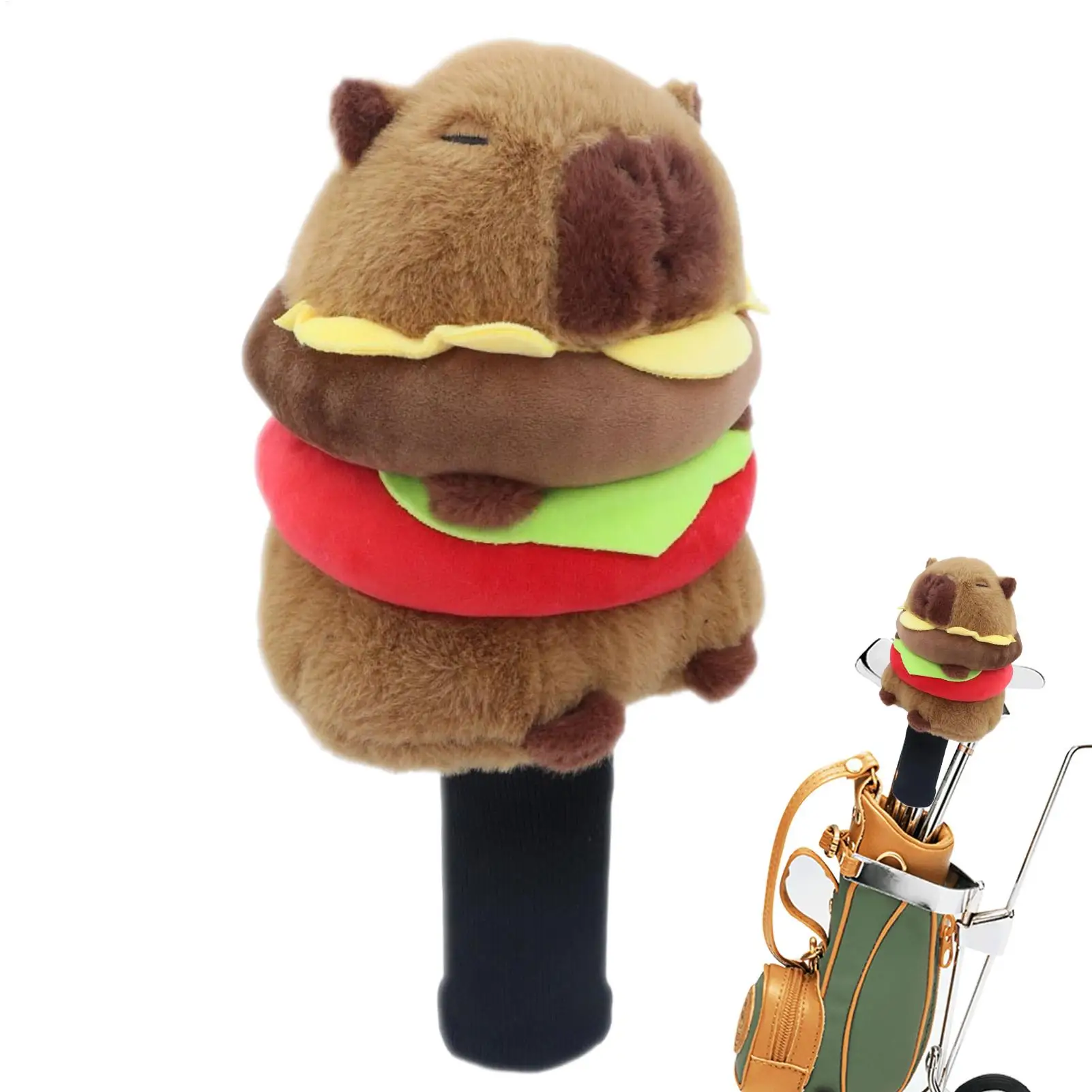 

Забавные чехлы для клюшек для гольфа с капибарами, плюшевые мультяшные защитные чехлы для драйверов и паттеров, уникальный подарок для мужчин, любителей гольфа, начинающих и профессионалов.