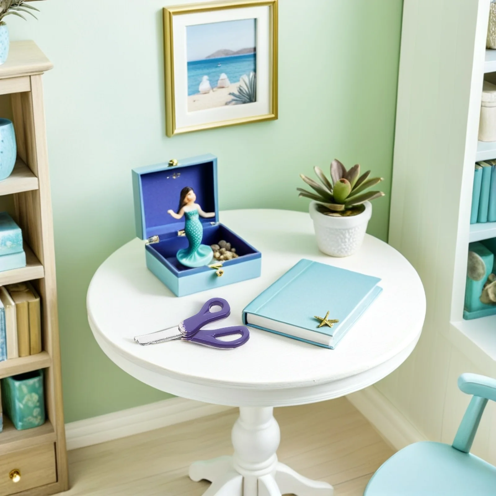 

6 шт. миниатюрные металлические ножницы, реалистичные ножницы для кукольного домика, офиса, аксессуары для швейной комнаты, ролевая сцена для косплея