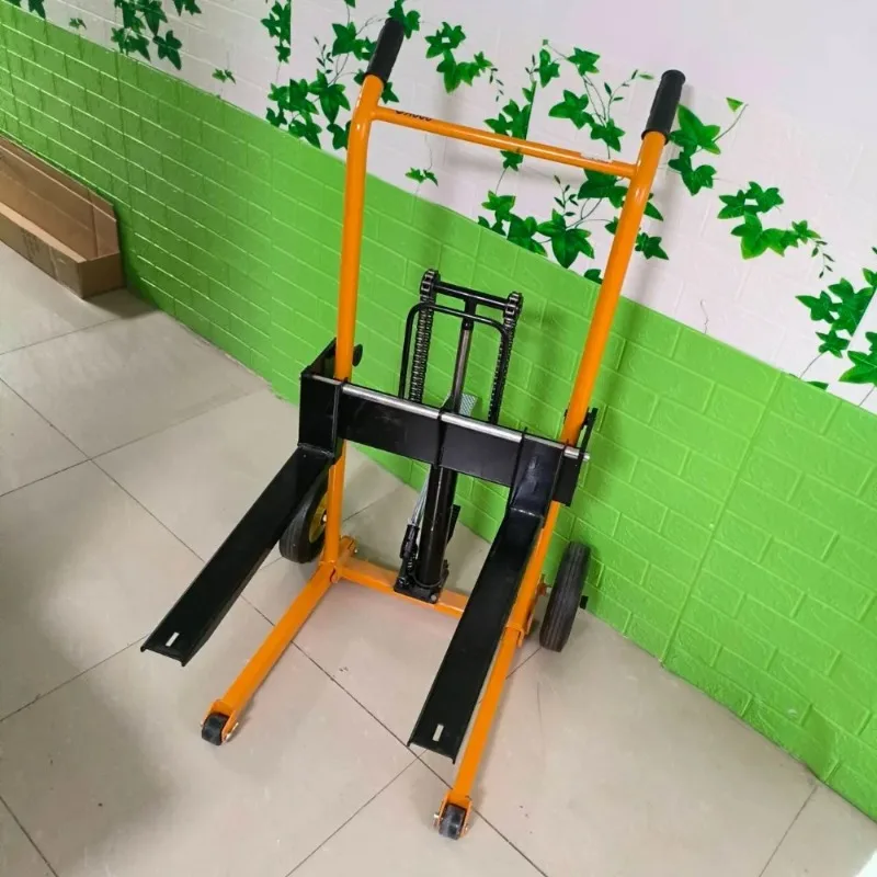 

Manual small forklift household stacker hydraulic transporter