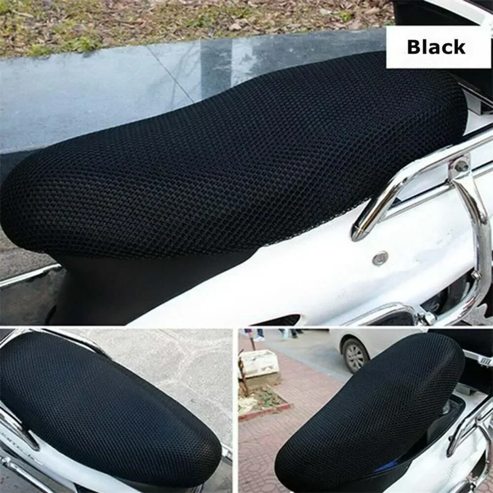 Motorcycle Cushion Seat Cover Motorcycle Mesh Mildew-proof Moisture-proof Motorcycle Pad Net 1pcs 85*60CM Black