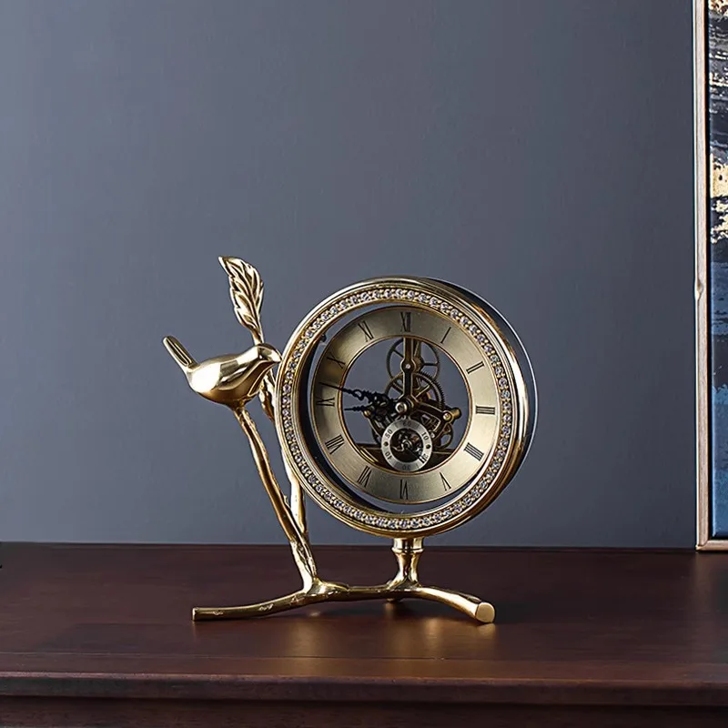 Desk creative light luxury clock ornament high-end decoration clock gift