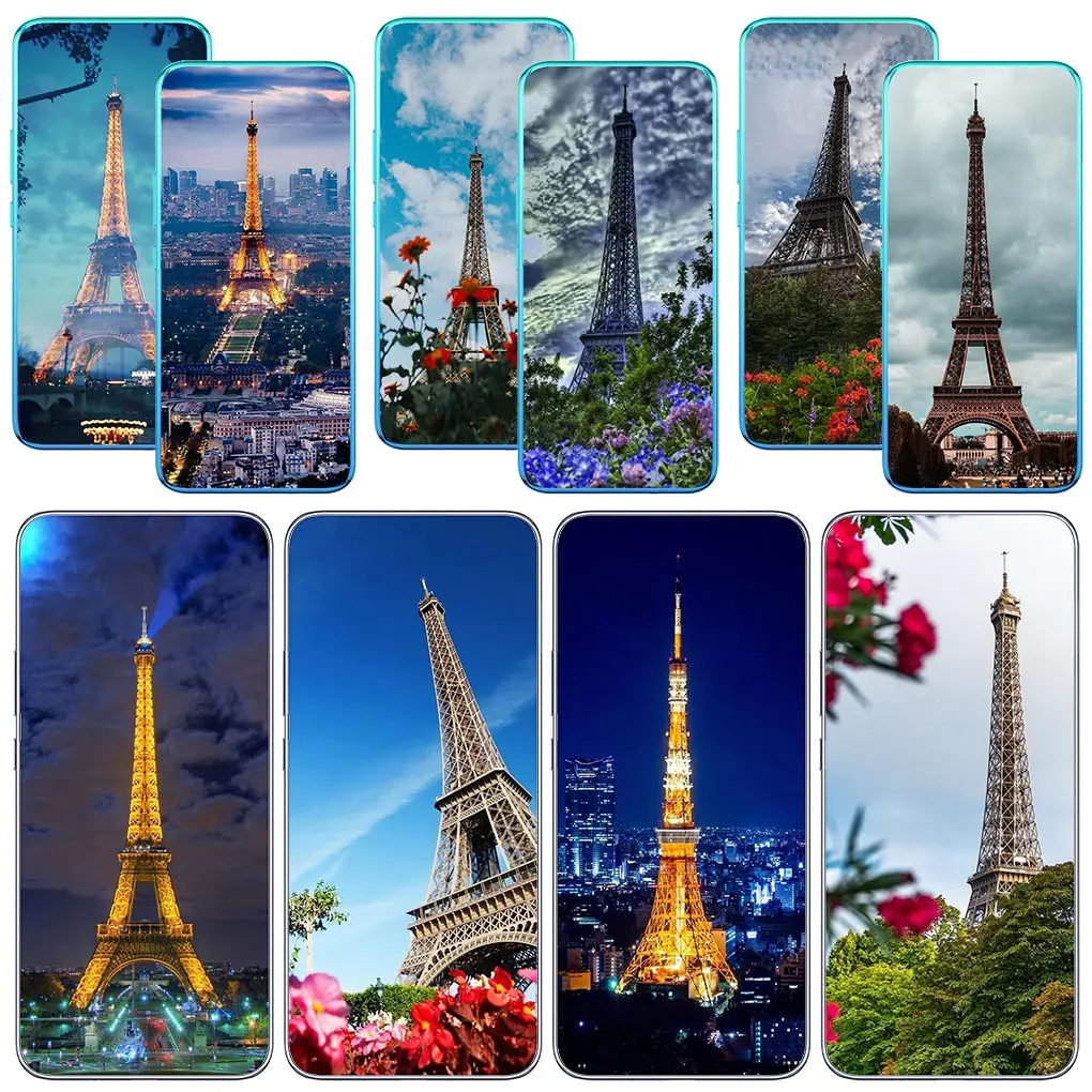 Розовый чехол для телефона с изображением Эйфелевой башни Love Paris для Motorola Moto G13 G14 G53 G54 G62 G72 G82 G84 E13 E20 G42 G32 G23 G22 G52