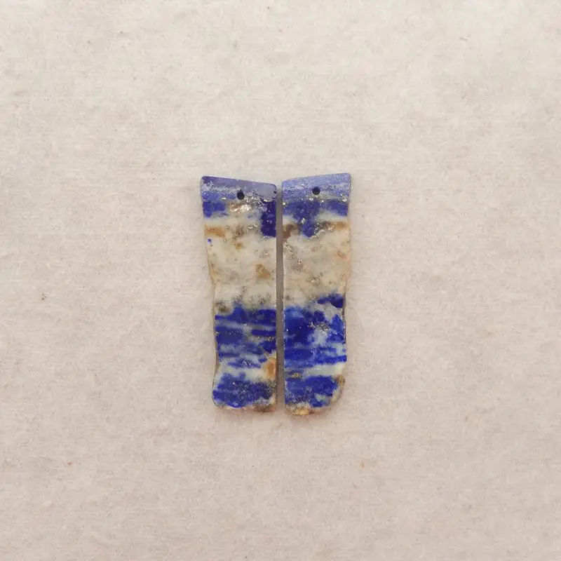 

2 шт. ручной работы лазурит полированный натуральный синий драгоценный камень с пиритовыми включениями неправильной формы для ремесленных ювелирных изделий