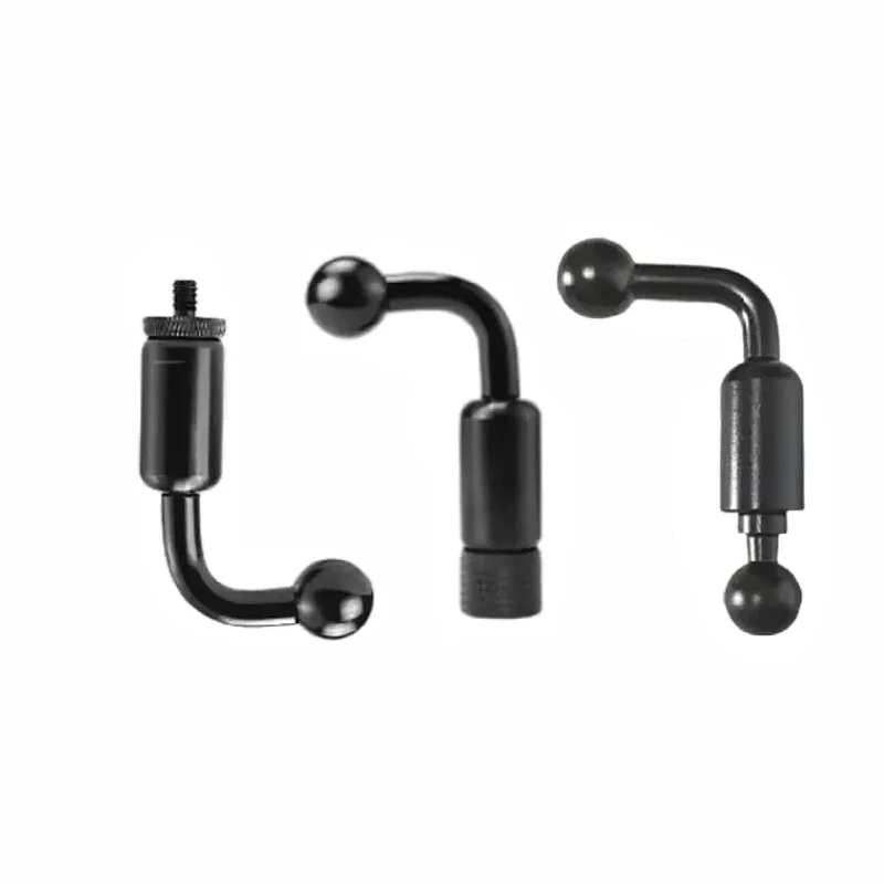 1PCS 17mm Ballhead Elbow 1/4 Screw Thread to 17/20mm Ball Head Adapter Series Phone Motorcycle Camera Mount Transfer Accessories