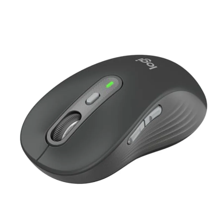 

Wireless Mouse for Large Hands with Contoured Shape Graphite Color SmartWheel Bluetooth Multi Device Connectivity 24-Month Batt