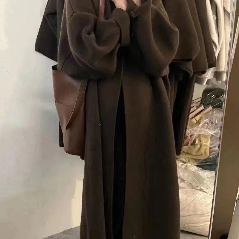 Smvp-كارديجان نسائي طويل محبوك ، معطف ناعم فضفاض ، سترات صوفية تناسب جميع التصميمات ، تصميم نسائي ، موضة جديدة ،