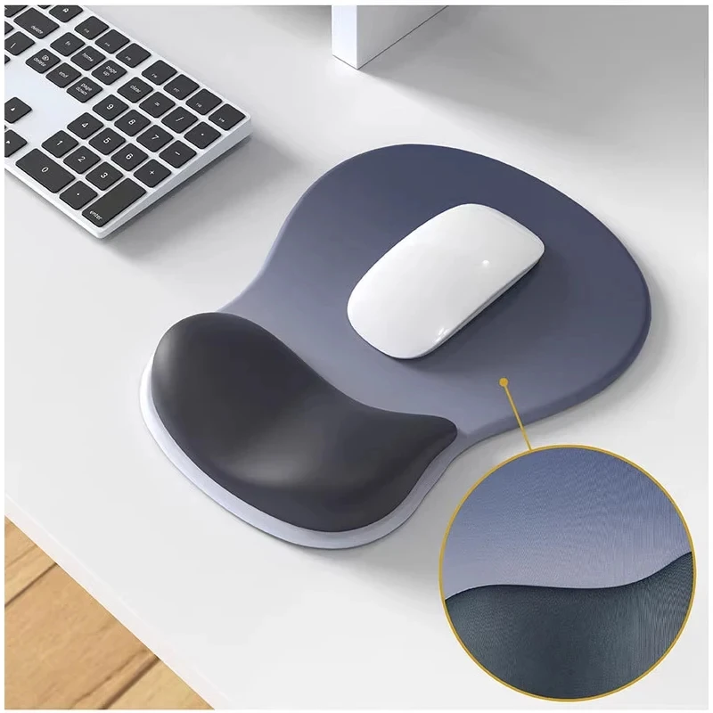 

Comfortable Mouse Pad with Gel Wrist Rest Ergonomic Mouse Pad for Pain Relief Smooth Wrist Support Surface and Non-Slip PU Base