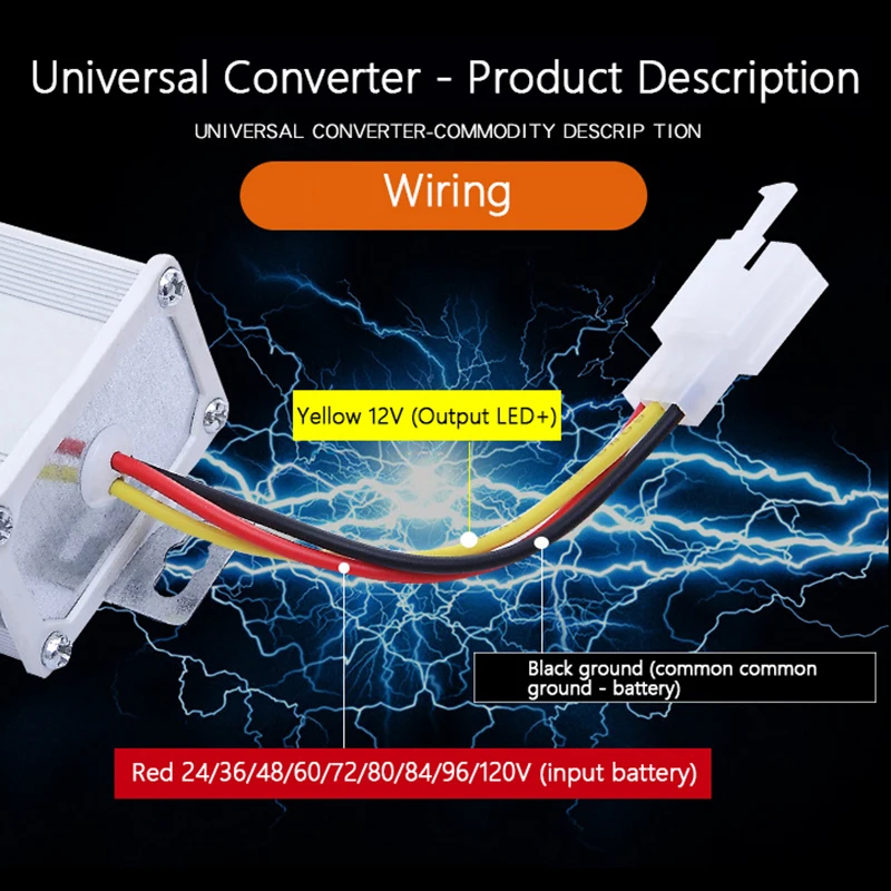 DC 48V 60V 72V 84V 96V 120V to 12V 15A 180W DC converter electric Power transformer