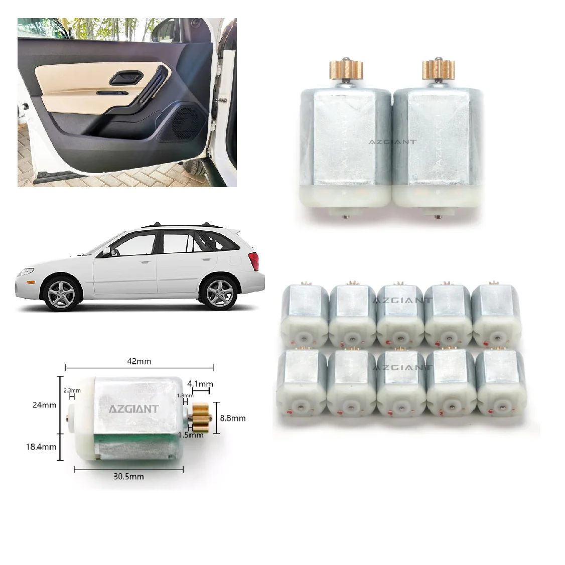 

10pcs Mini Motor for Mazda Protege5 Door Lock Actuator Repair 10 Teeth 2000 2001 2002 2003
