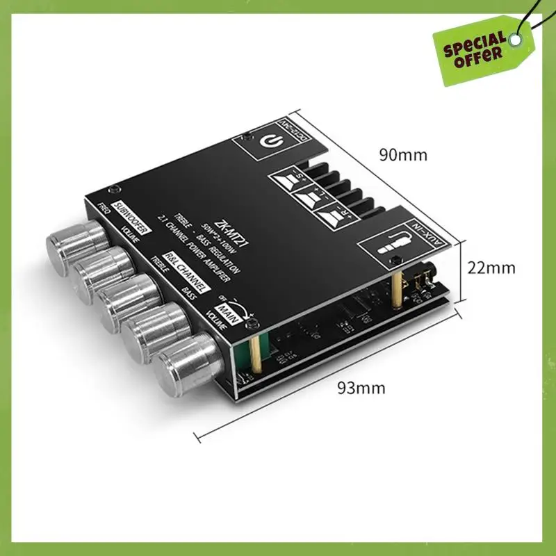 Leading-BT5.0 Amplify Board 2.1 Channel 50WX2+100W Subwoofer Amplifier Board Audio Bass Stereo Amplify Board