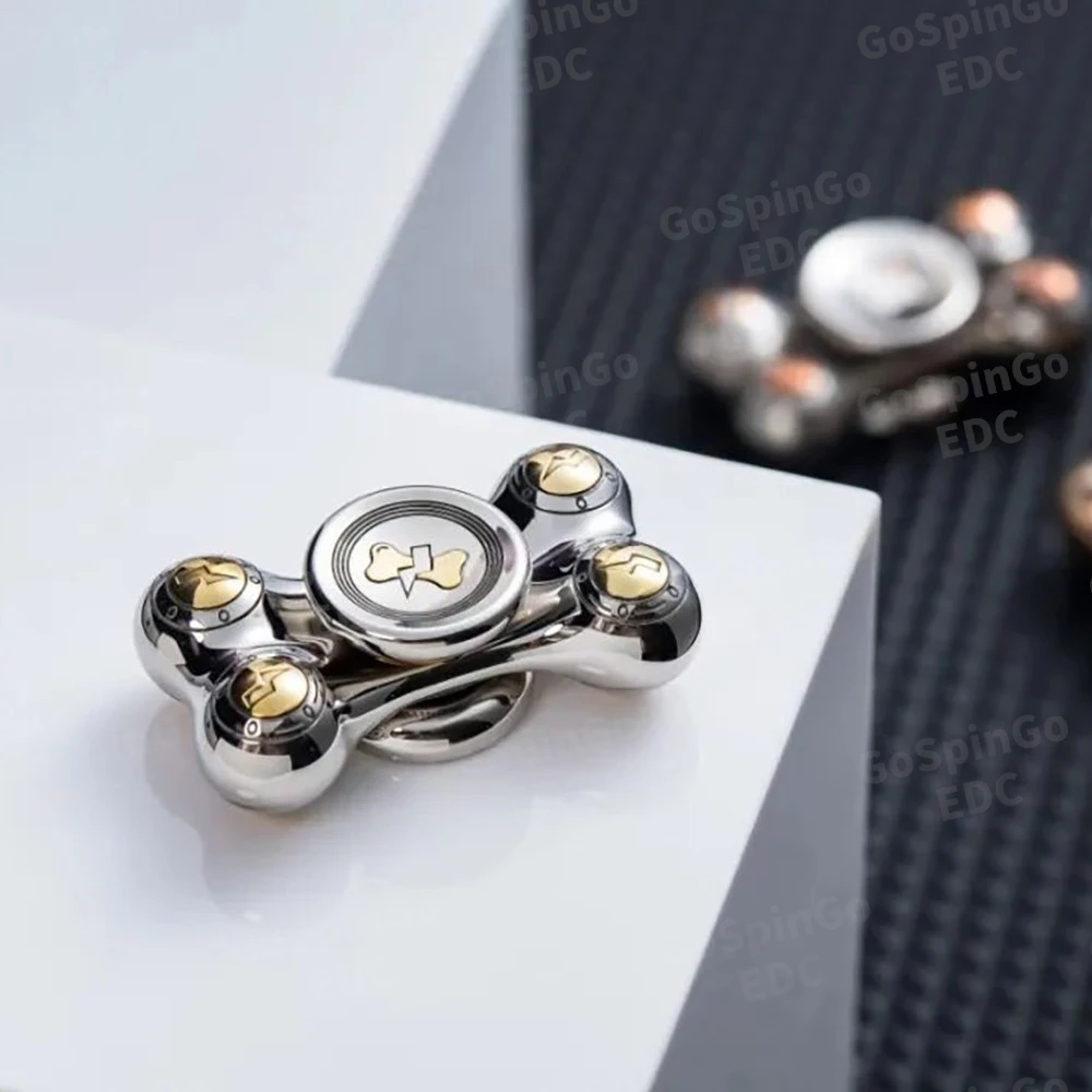 ONE BEAN & Chuck EDC تململ سبينر النحاس cupronicked شفرتين تململ سبينر ألعاب متململة للبالغين