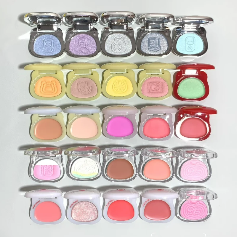 LEEMEMBER Bear Water Light Shimmer Blush Multiuse Cream Rose Pink Cheek Clear Transparent Brighten Contour Highlighter Natural