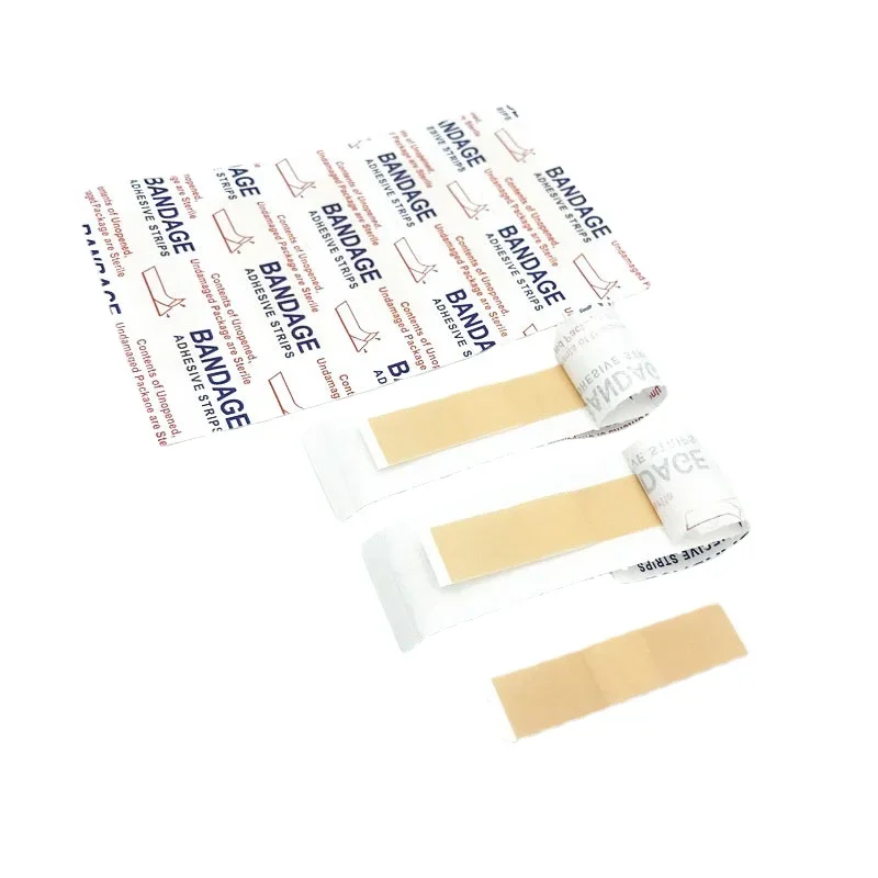 

100Pcs/Set Mini 4*1cm Band Aid First Aid Wound Dressing Patch English Letters Emergency Plaster Adhesive Bandages Woundplast