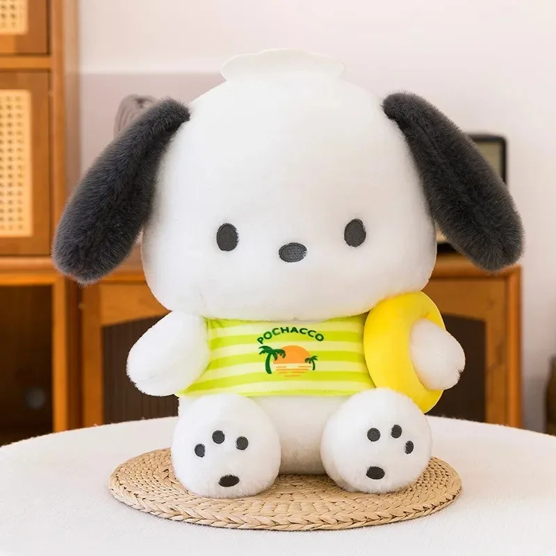 55cm 산리오 귀여운 여름 포차코 봉제 인형 귀여운 인형 강아지 베개 대형 귀여운 봉제 인형 어린이 생일 선물