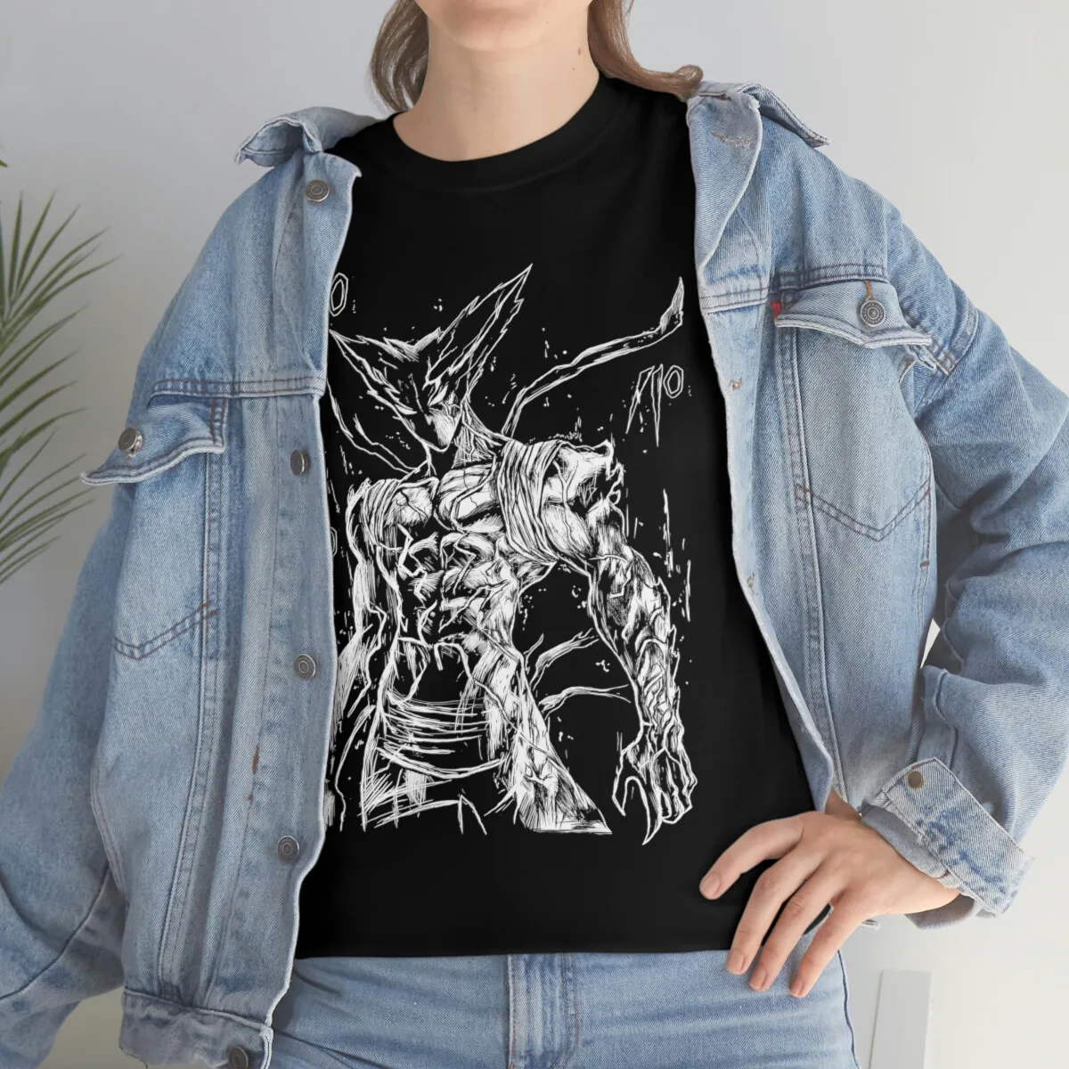 garou shirt,Anime Manga Shirt one punch shonen,king black shirt all size