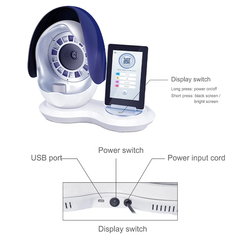 Escáner facial mágico 3d de alta calidad, máquina de análisis de la piel, dispositivo medidor de humedad