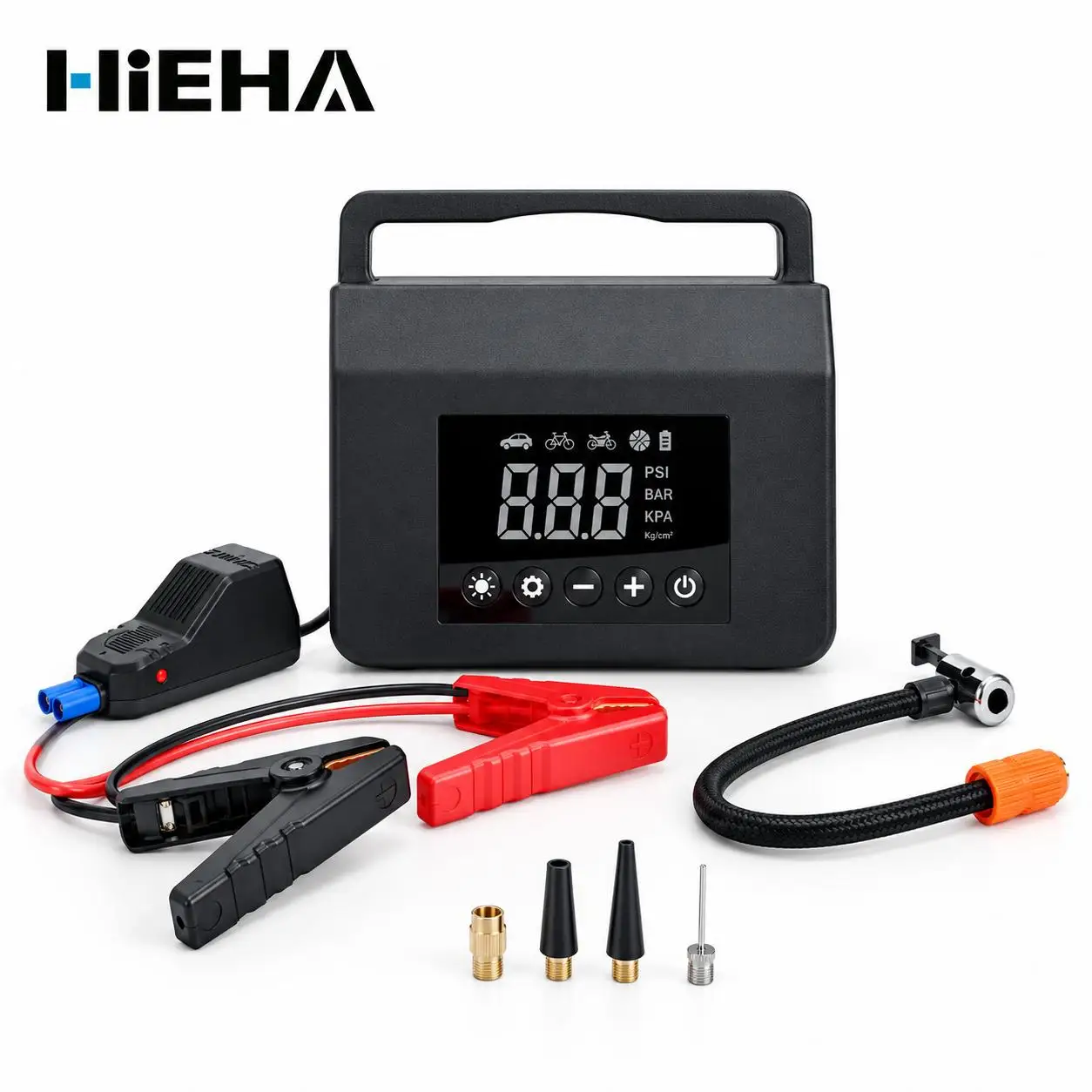 spec-heavy and benefit-driven. * Core keywords? Yes (Jump Starter, Air Compressor, Battery Booster, Power Bank, 4000A, 1