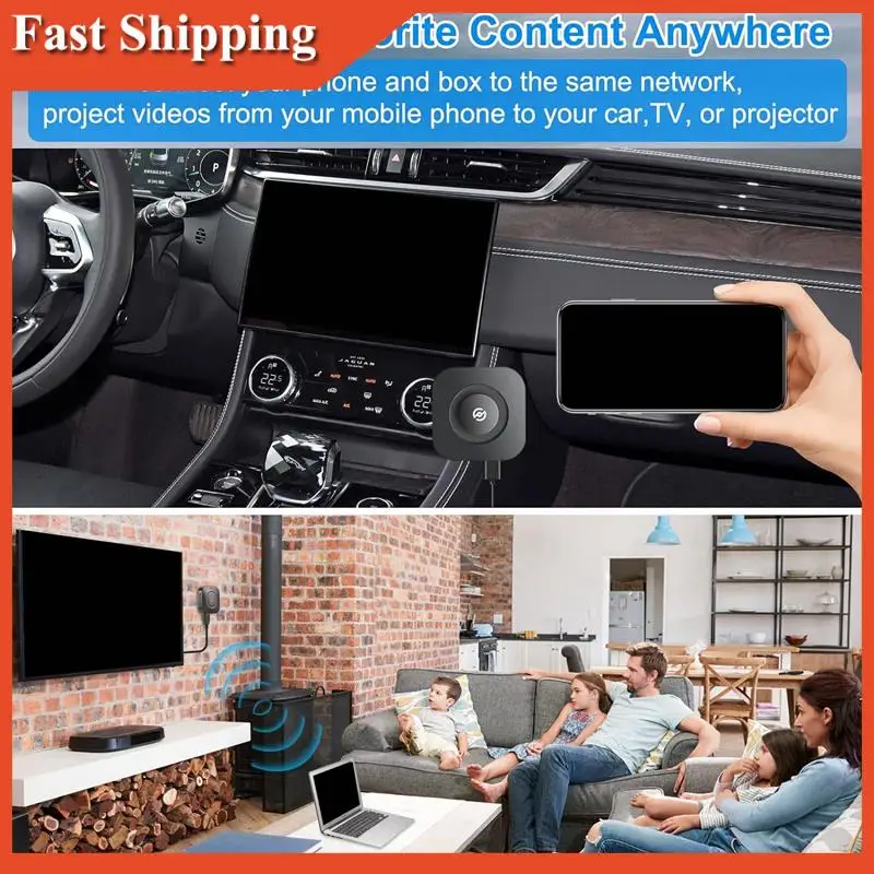 Эффективный беспроводной адаптер Carplay 3 в 1, беспроводной для Android Auto с беспроводным автомобильным ключом Netflix/Youtube для Carplay Cars Ea