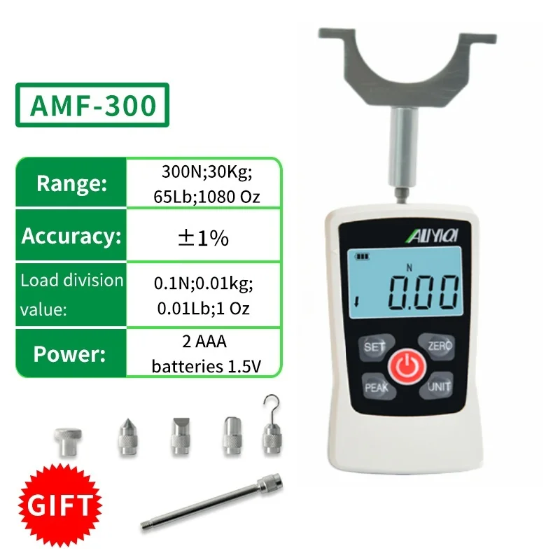 Medidor de força push pull, 300n/30kg/65lb/1080oz, sistema de teste muscular para profissionais de fitness, terapeutais físicos, centros de reabilitação