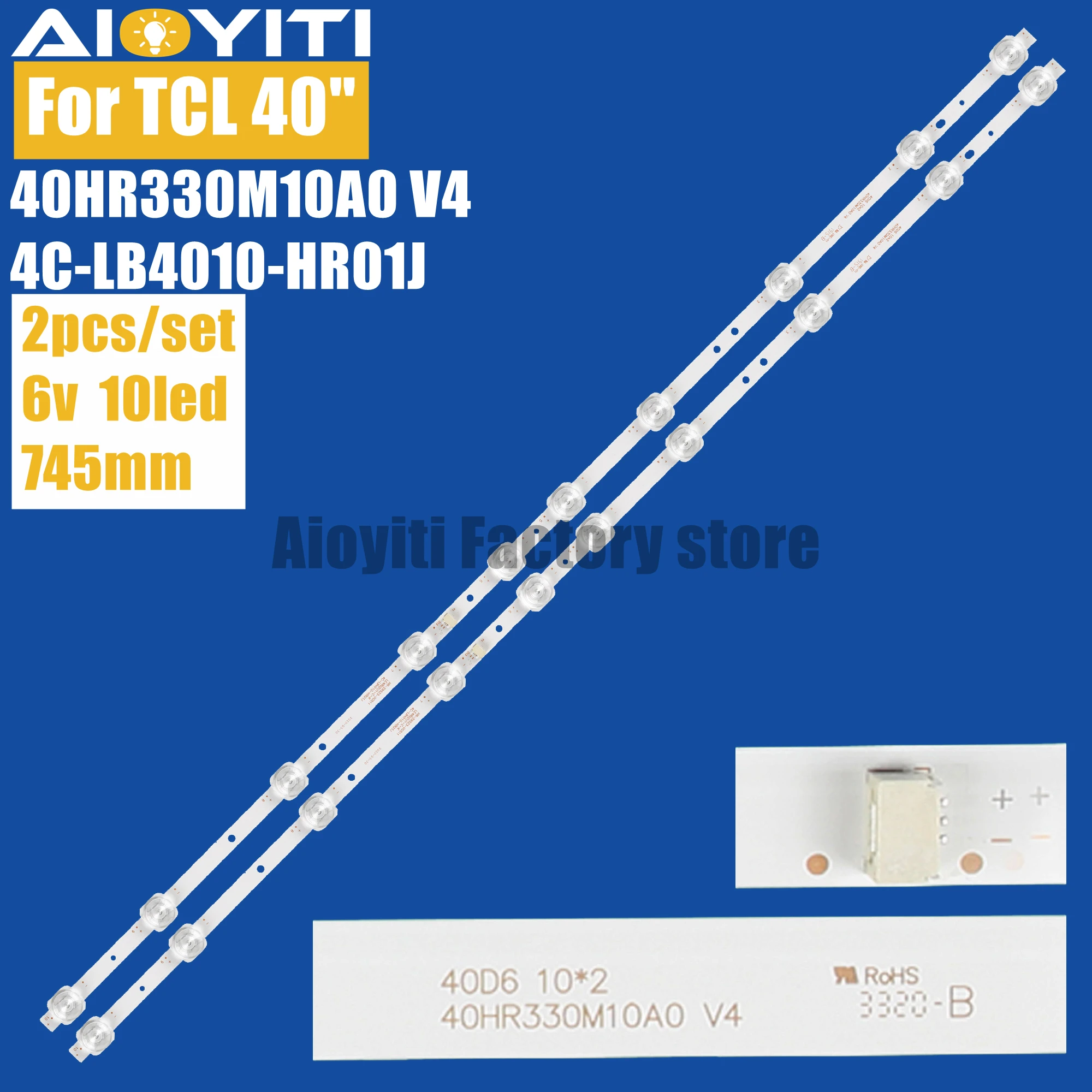 LED backlight for TCL LED40d3000 40S6500FS 40S6500 40F6F 40L2F 40S325 40D6 40A260 40s321 40D291 4C-LB4010-HR01J THOMSON 40FE5606