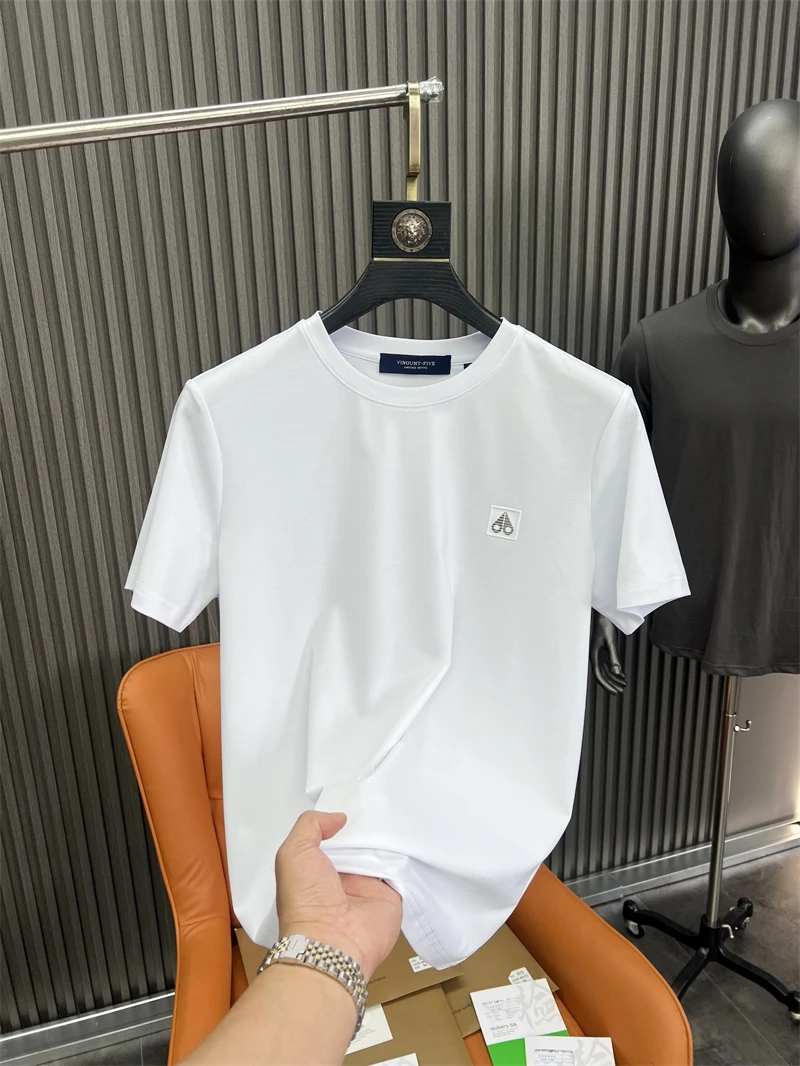 

SvipM Летняя модная удобная мужская круглая футболка Ne ort Sve из шелка Повседневная одежда Urban Sle