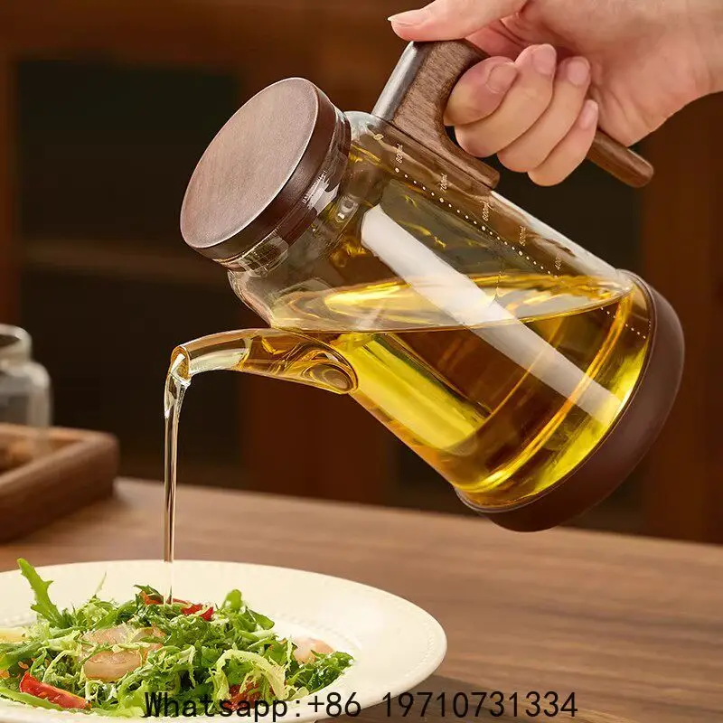 Walnut oil pot kitchen household without hanging oil food grade high borosilicate all glass oil pot special