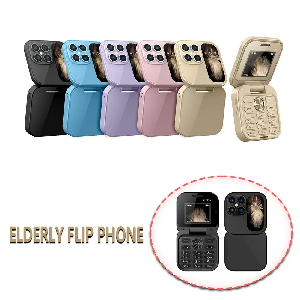 Small Foldable Mobile Phone Auto Call Record Speed Dial Dual SIM Card High Definition Rear Camera Flip Telephones Cellphones