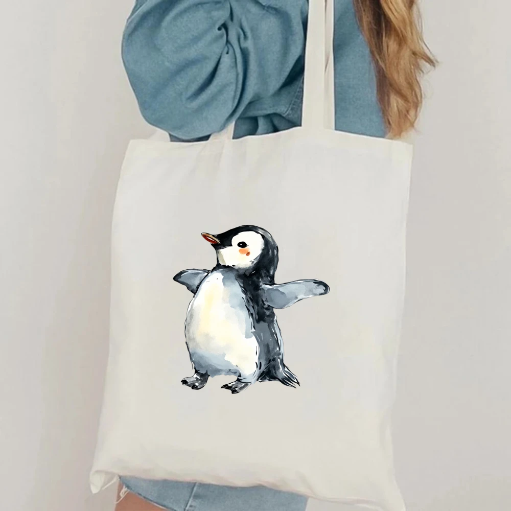 Womens Handbag Top Bicolor Mascot Silhouette Extended Wings Detail Hand Painted Ink Wash Pattern Crisp White Base For Travel