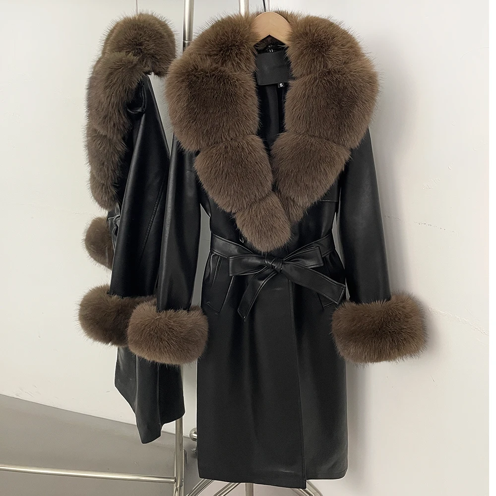 Faux Fur Coats Leather Jacket Women Faux Leather Clothes Lady Outerwear Women's Winter Spring Jacket Jacket with Fur for Women