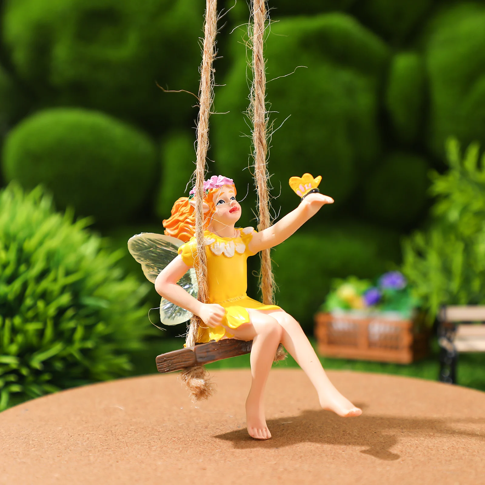

Outdoor Tree Pendants Yard Flower Fairy Ornament Courtyard Sculpture Resin Crafts Hanging Statue