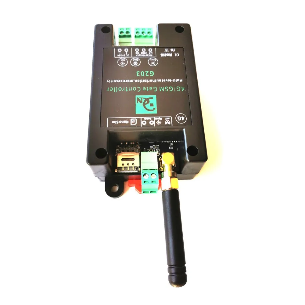 GSM 4G LTE Gate Controller SMS Remote Control ON/OFF Relay Switch For Automatic Sliding Swing Gate Opener